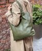 Kožené kabelka shopper bag Vittoria Gotti oranžová 165